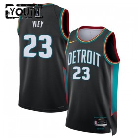 Maillot NBA Detroit Pistons Jaden Ivey Nike 2025-26 City Edition Noir Swingman - Enfant